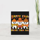 Happy Fall Bruhem All Teeth Thanksgiving Dental De カード (正面)