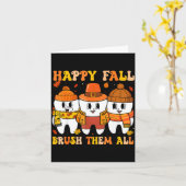 Happy Fall Bruhem All Teeth Thanksgiving Dental De カード (黄色い花)