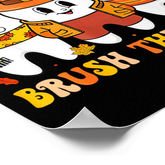 Happy Fall Bruhem All Teeth Thanksgiving Dental De ポスター (角)