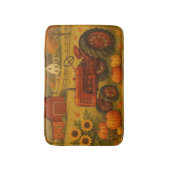 Happy fall classic tractor and farm バスマット (正面縦)