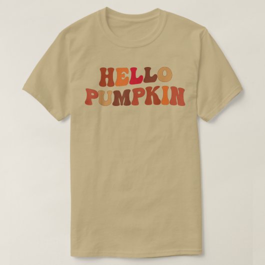 Happy Fall Hello Pumpkin Retro Fall Autumn Vibes  Tシャツ (デザイン正面)