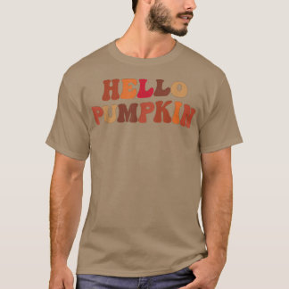 Happy Fall Hello Pumpkin Retro Fall Autumn Vibes Tシャツ