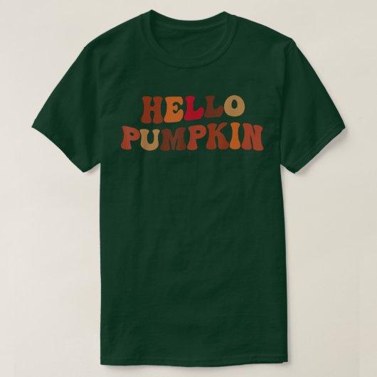 Happy Fall Hello Pumpkin Retro Fall Autumn Vibes Tシャツ (デザイン正面)