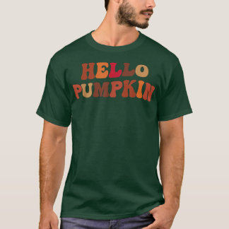 Happy Fall Hello Pumpkin Retro Fall Autumn Vibes Tシャツ