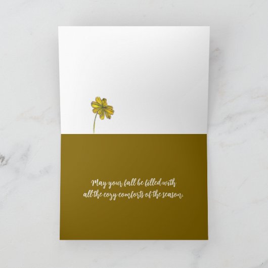 Happy Fall Pumpkin Pie Coffee Break カード (内部)