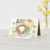 Happy Fall Pumpkin Pie Coffee Break カード (黄色い花)