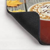 Happy Fall Red Coffee Cup マウスパッド (コーナー)