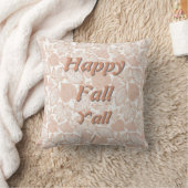 Happy Fall Y’all - エレガントな秋の葉のアクセント クッション (ブランケット)