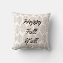 Happy Fall Y’all - ベージュの秋の葉