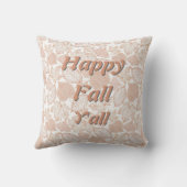 Happy Fall Y’all - Elegant Autumn Leaves Accent クッション (裏面)