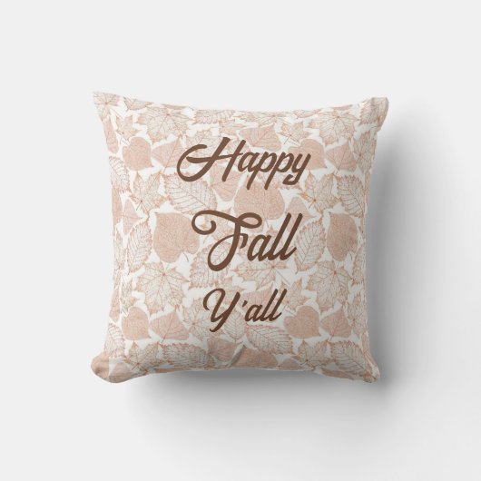 Happy Fall Y’all  –  Rustic Autumn  クッション (正面)