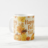 Happy Fall Y'all Mug コーヒーマグカップ (正面左)