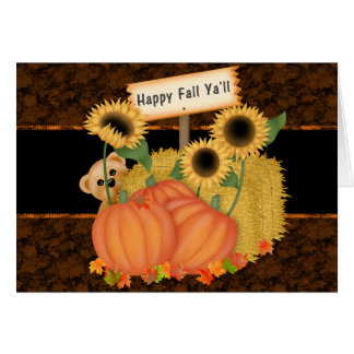 Happy Fall Ya'll Pumpkin Patch Greeting Card