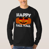 Happy Fall Y'all Thanksgiving Pumpkin Germany Glas Tシャツ (正面)