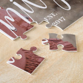 Happy Family Add Name 魅力的 4 Photo Collage ジグソーパズル (側面)