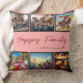 Happy Family Custom Photo Collage クッション (ブランケット)