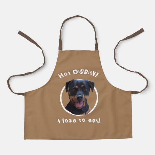 Happy Family-loving Rottweiler  Apron エプロン (正面)