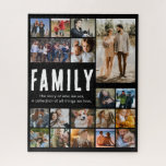 Happy Family Photo Collage ジグソーパズル<br><div class="desc">おもしろいファミリー写真パズル18人の写真を自分のことわざに置き換え、可愛い家族「家族、私たちが愛する全ての物の集まり、私たちは誰なのか」。</div>