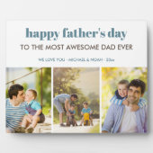 Happy Faters Day 3フォトコラージュパーソナライズされた フォトプラーク (正面)