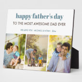 Happy Faters Day 3フォトコラージュパーソナライズされた フォトプラーク (側面)