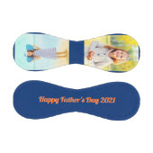 Happy Faters Day Blue Orangeホワイトカスタム2写真 野球ボール (パネル)