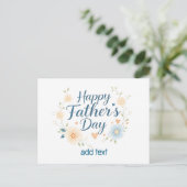 Happy Fatherエレガント's Day Card with名前をカスタムする- ポストカード (スタンド正面)
