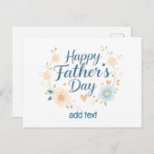 Happy Fatherエレガント's Day Card with名前をカスタムする- ポストカード (正面/裏面)