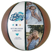 Happy Fatherモダン's Day 2 Photo Keepsake バスケットボール (縦)