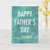 Happy Father お気に入りの's Day from Your Child Card カード (黄色い花)