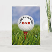 Happy Father’ day Golf Ball On a Tee カード (正面)