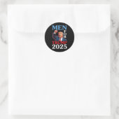 Happy Father Day Men For Trump 2025 Daddy Papa Hus ラウンドシール (バッグ)