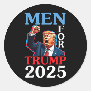 Happy Father Day Men For Trump 2025 Daddy Papa Hus ラウンドシール