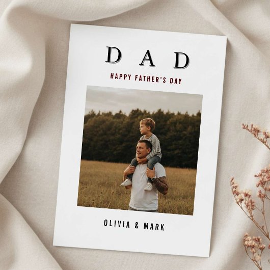 Happy Father’s Day Custom Photo Collage Modern  シーズンカード