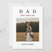 Happy Father’s Day Custom Photo Collage Modern  シーズンカード (正面)