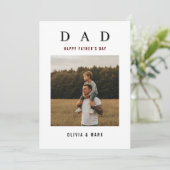 Happy Father’s Day Custom Photo Collage Modern  シーズンカード (スタンド正面)