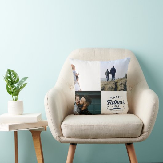 Happy Father’s Day Mustache Tribute Design クッション (椅子)