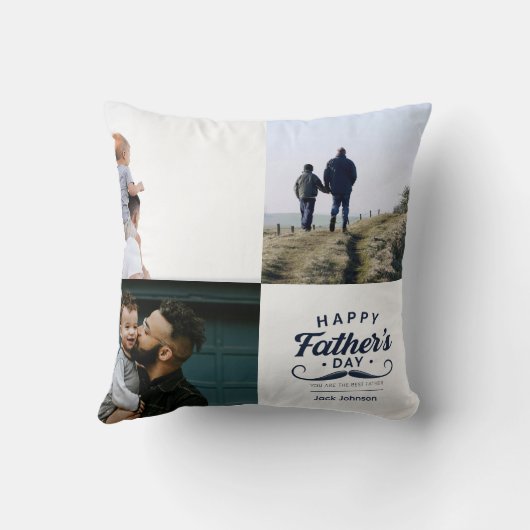 Happy Father’s Day Mustache Tribute Design クッション (裏面)