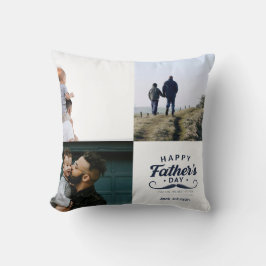 Happy Father’s Day Mustache Tribute Design クッション