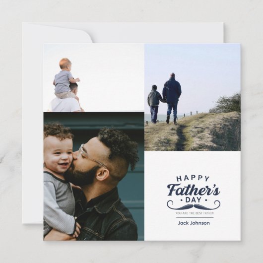 Happy Father’s Day Mustache Tribute Design シーズンカード (正面)