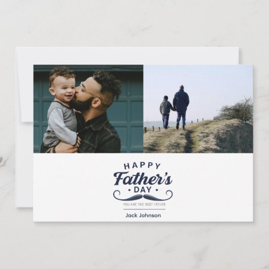 Happy Father’s Day Mustache Tribute Design シーズンカード (正面)