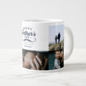 Happy Father’s Day Mustache Tribute Design ジャンボコーヒーマグカップ (正面右)