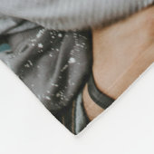 Happy Father’s Day Mustache Tribute Design フリースブランケット (角)