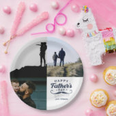 Happy Father’s Day Mustache Tribute Design ペーパープレート (パーティー)