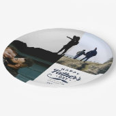 Happy Father’s Day Mustache Tribute Design ペーパープレート (アングル)