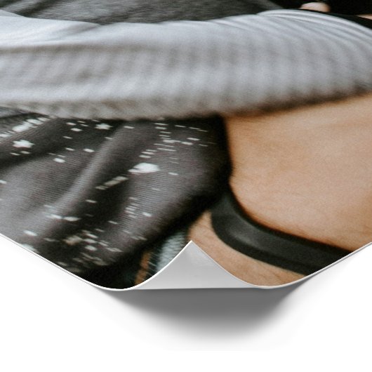 Happy Father’s Day Mustache Tribute Design ポスター (角)