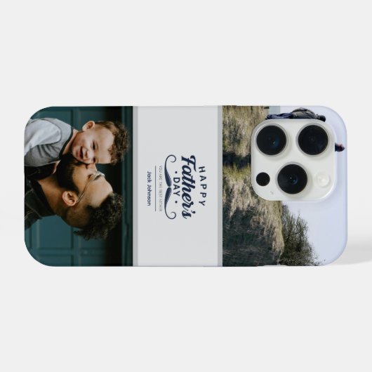 Happy Father’s Day Mustache Tribute Design iPhoneケース (裏面横)