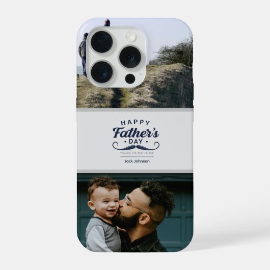 Happy Father’s Day Mustache Tribute Design iPhoneケース (裏面)