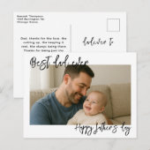 Happy Father’s Day Photo | Custom Dad Ever シーズンポストカード (正面/裏面)