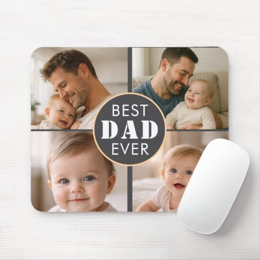 Happy Father’s Day Photo | Custom Dad Ever マウスパッド (マウス)
