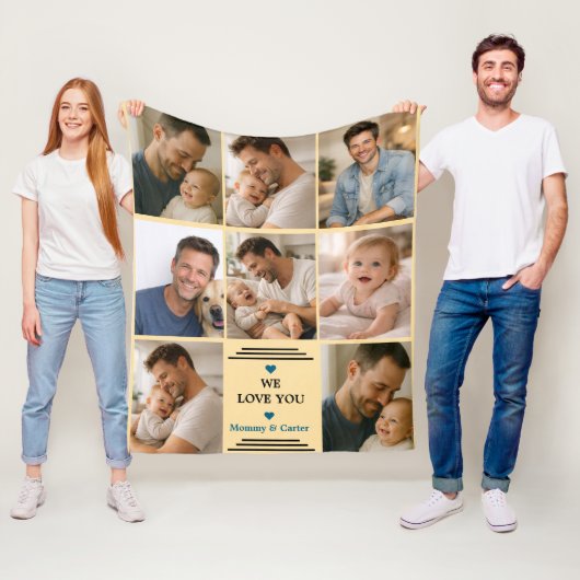 Happy Father’s Day Photo | Personalized Dad Eve フリースブランケット (インサイチュ)